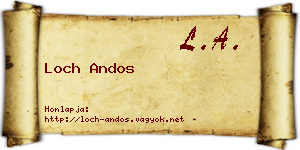 Loch Andos névjegykártya